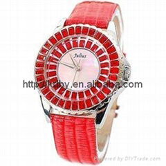  Julius hot selling diamond fashion lady watch: