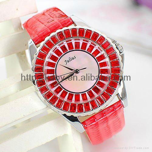  Julius hot selling diamond fashion lady watch: 2