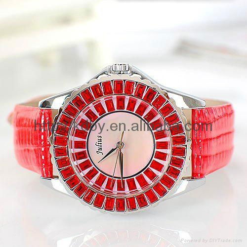  Julius hot selling diamond fashion lady watch: 4