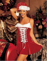 Mesh Christmas Lingerie Costumes 