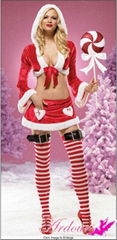 Velvet Miss Santa Costume