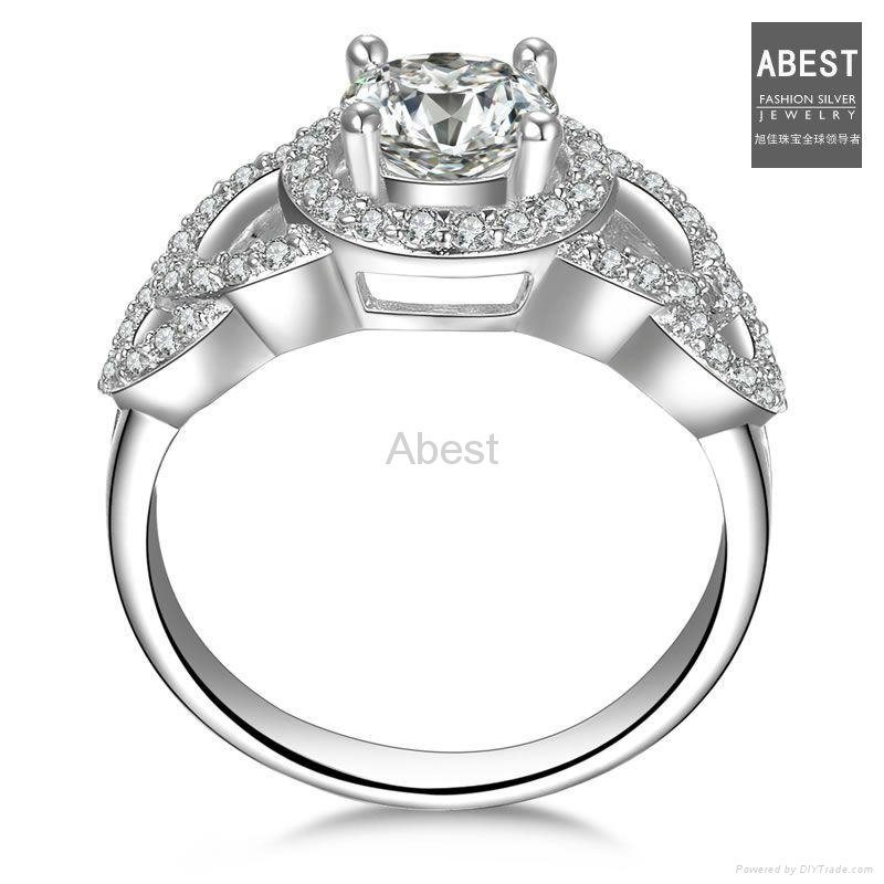 2013 Hot Sale 925 Silver Lady's Engagement Ring 2