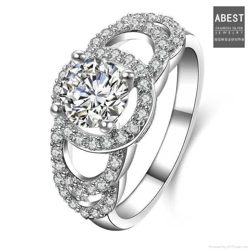 2013 Hot Sale 925 Silver Lady's Engagement Ring 5