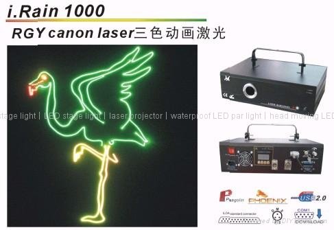 i.Rain 1000 RGY cartoon ILDA interface laser stage lights
