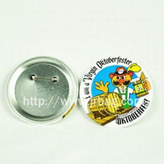 Custom imprinted pin button badges