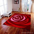 Red and pink Rose handtufted rug