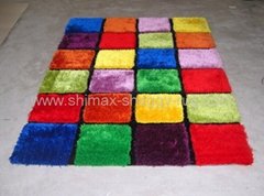 Boxes colorul polyester shaggy carpet from China