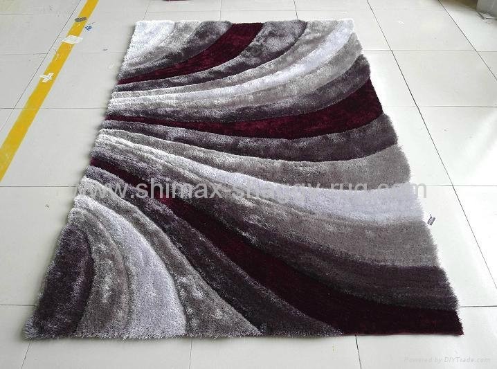 3D great design vary color shaggy rug