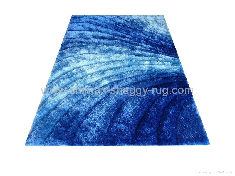 3D great design vary color shaggy rug 2