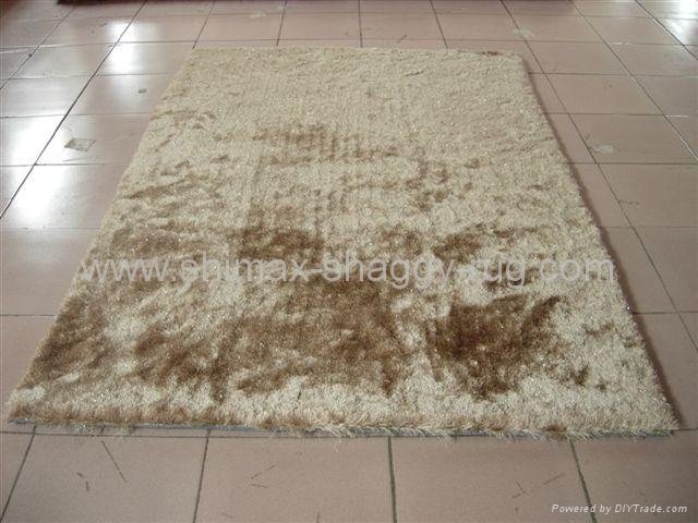 Plain soft silk shagg rug 2