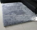 Very Soft Polyester microfiber mixed with Polyester Silk Plain Shaggy Rug