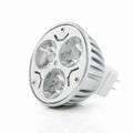 MR16 3W 12V WHITE 3 LED BULB SPOT LIGHT LAMP DOWNLIGHT 