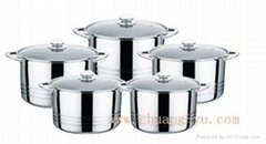 10pcs stainless steel cookware sets  