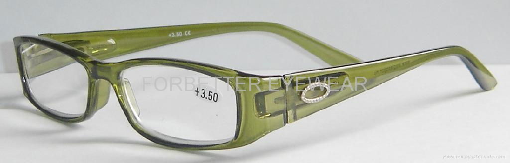 Plastic reading glasses with metal designs 5