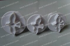 3pcs Plastic Dove Shape cake plunger