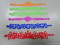 Wholesale 5mm wide  Thin Silicone  Fashion Wristbands Rubber Bracelets for Girls 5