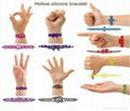 Silicone tattoo bracelets hollow wristbands  3