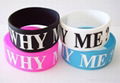 Debossed with ink filled logo 1 inch wide Silicon  Bracelets Wristbands 5