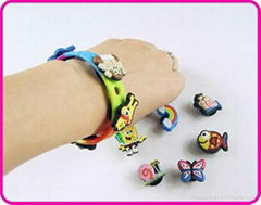 Personalized Charms Silicone Bracelets Wristbands for children