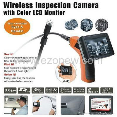 Snake Pipe Borescope Recording IR Camera