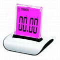 4 ports usb hub with push panel lcd clock 1