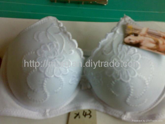 wholesale good quality big size white lace bra underwear OEM  3