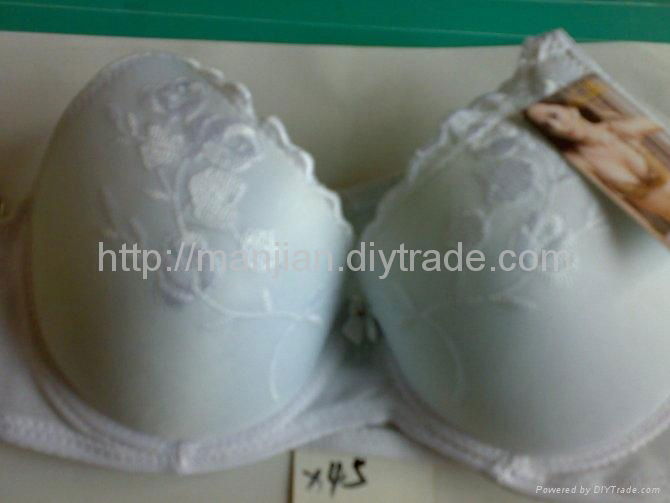 wholesale good quality big size white lace bra underwear OEM  5