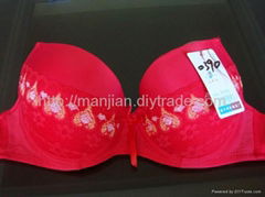 red ladylike bride lucky color bra underwear