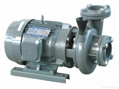 Close coupled vortex centrifugal pump