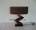 poly resin table lamp