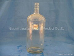 clear glass bottle for oil or wine