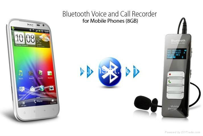 bluetooth cell phone recorder support TF card and 24 languages