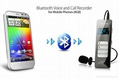 bluetooth cell phone recorder support TF card and 24 languages