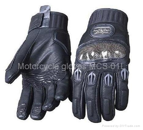 Motorbike Leather Gloves MCS-01L