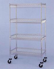 Metal Chrome Basket Rack