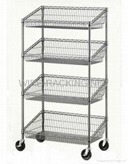 Slant Basket Rack(Size: D46XW91XH174CM)