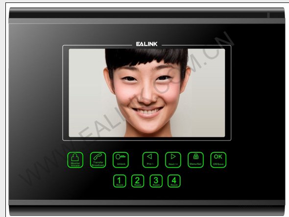 EK-M18 7" color TFT screen with touch button.Villa video door phone 