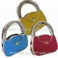 Bag Shaped Leather Foldable Handbag Hanger/Purse Hanger/Purse Hook/Purse Holder 1