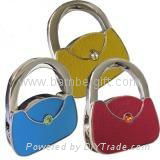 Bag Shaped Leather Foldable Handbag Hanger/Purse Hanger/Purse Hook/Purse Holder