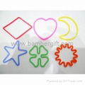 Moon star shaped silly bandz