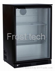 Single Door Black Back Bar Display Chiller