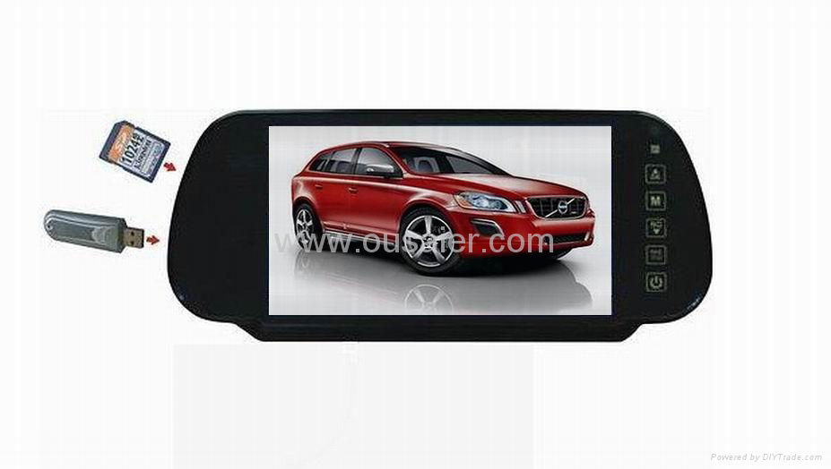 7 rearview monitor with bluetooth/USB/SD(optional)