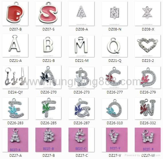 Rhinestone enamel letter(alphabet)pendant 2