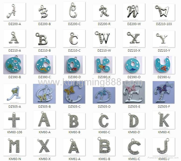 Rhinestone enamel letter(alphabet)pendant 5