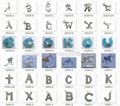 Rhinestone enamel letter(alphabet)pendant 5