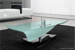 Glass coffee table