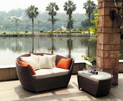 special design rattan sunbed of outdoor furnitureLD4125