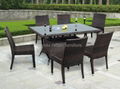 stackable rattan dining table chair