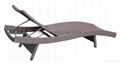 Reclining outdoor rattan lounge sun lounger  LD4035 2