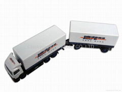 1:87 die cast double trailer truck model